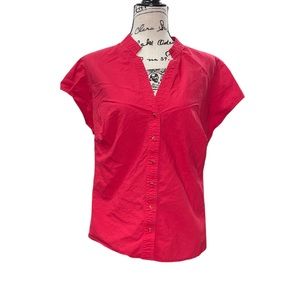 Women's Faded Glory Dressy Red Button Down Blouse 18W 20W